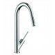 Hansgrohe 10821 Axor Starck 9 1/4" Single Handle Deck Mounted 2-Spray High-Arc Pull-Down Kitchen Faucet