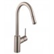 Hansgrohe 14872 Talis S 8 1/4" Single Handle Deck Mounted 1-Spray High-Arc Pull-Down Kitchen Faucet