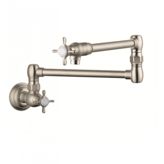 Hansgrohe 16859 Axor Montreux 25 3/8" Double Handle Wall Mount Pot Filler with Aerated Spray