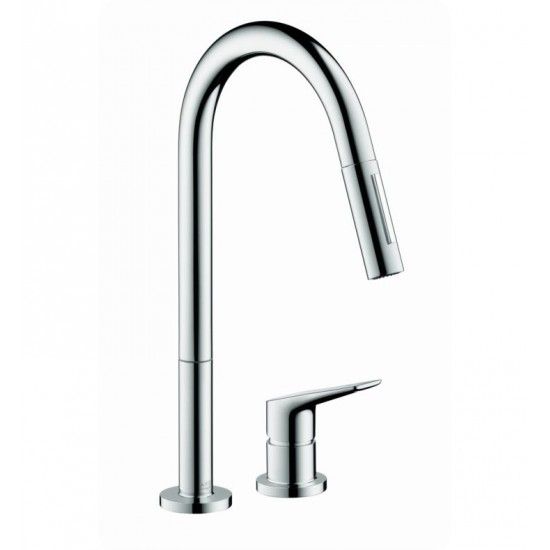 Hansgrohe 34822 Axor Citterio M 8 3/4" Single Handle Deck Mounted High-Arc Pull-Down Kitchen Faucet