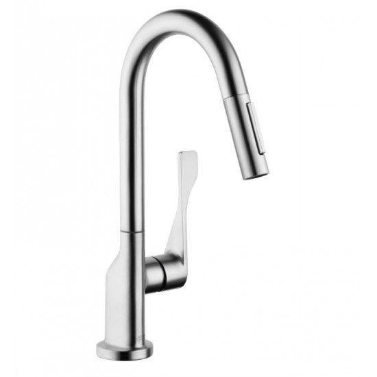 Hansgrohe 39836 Axor Citterio 7 7/8" Single Handle Deck Mounted 2-Spray High-Arc Pull-Down Kitchen Faucet