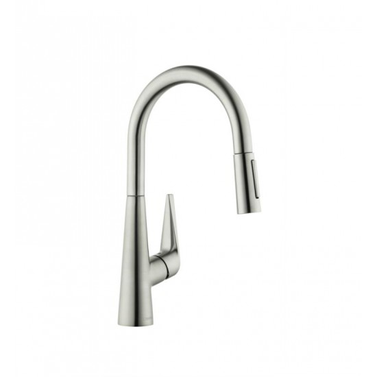 Hansgrohe 72813 Talis S 9" Single Handle Deck Mounted 2-Spray High-Arc Pull-Down Kitchen Faucet