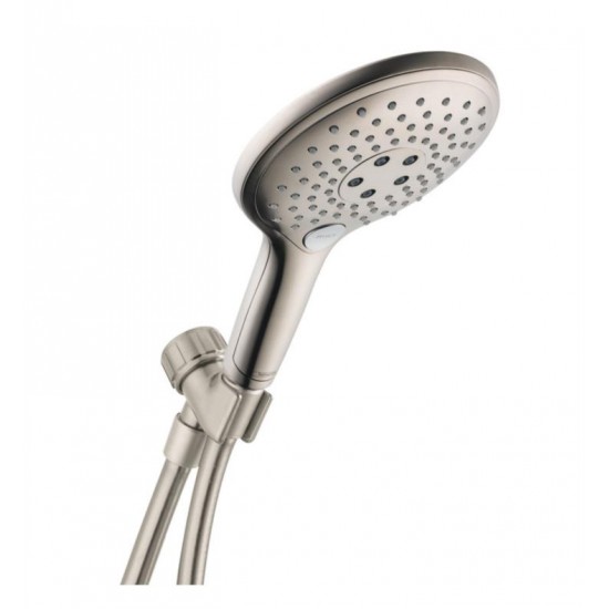 Hansgrohe 04487 Raindance Select S 150 Air 5 7/8" 3-Jet Handshower Set with QuickClean, AirPower and Select Technologies