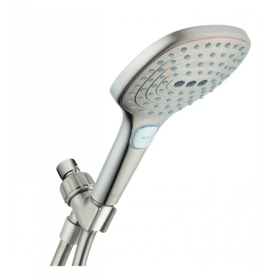 Hansgrohe 04541 Raindance Select E 120 Air 4 3/4" 3-Jet Handshower Set with QuickClean, AirPower and Select Technologies