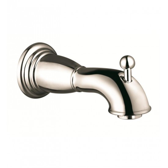 Hansgrohe 06089 C Accessories 6 7/8" Wall Mount Tub Spout with Diverter