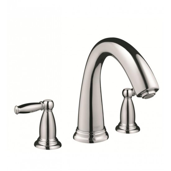 Hansgrohe 06120 Swing C 8" Three Hole Widespread/Deck Mounted Roman Tub Set Trim with Lever Handle