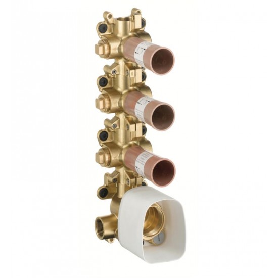 Hansgrohe 10750181 Axor Starck 5 1/4" Thermostatic Module with Multi-Volume Control in Brass