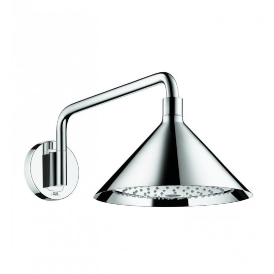 Hansgrohe 26021001 Axor 240 11" Wall Mount Round 2-Jet Showerhead in Chrome