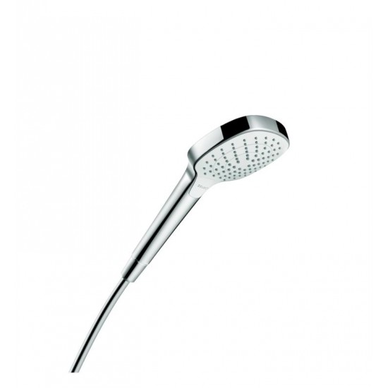 Hansgrohe 26811 Croma Select E 110 4 3/8" Green 3-Jet Handshower with QuickClean, Select and EcoRight Technologies