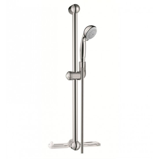 Hansgrohe 27744001 Raindance Unica E Green 26 3/8" Wallbar Set with QuickClean, AirPower and EcoRight Technologies in Chrome