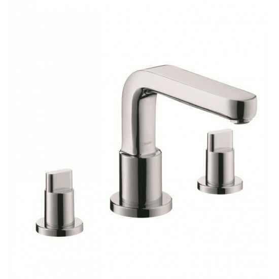 Hansgrohe 31436 Metris S 6 3/4" Three Hole Widespread/Deck Mounted Roman Tub Set Trim with Full Handle