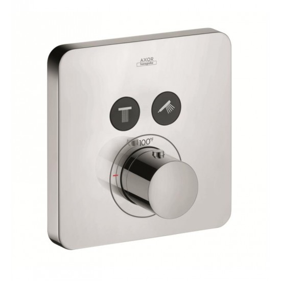 Hansgrohe 36707 Axor ShowerSelect 6 3/4" SoftCube Thermostatic 2-Function Trim