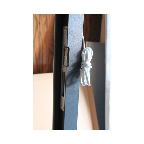 "TOKYO" - STAINLESS STEEL MODERN ENTRY DOOR IN GREY METALLIC