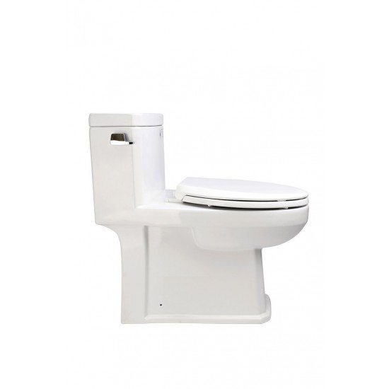 ONE PIECE ELONGATED TOILET "PREVENZA" AT-010-WH