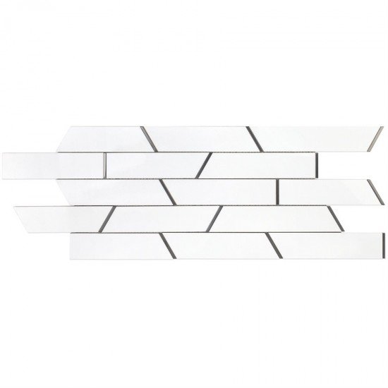 ORACLE TRAPEZOID CRYSTALLIZED PORCELAIN & BLACK STAINLESS STEEL