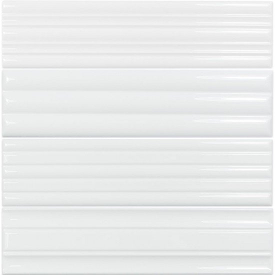 In White (Random Line Design) 3x12