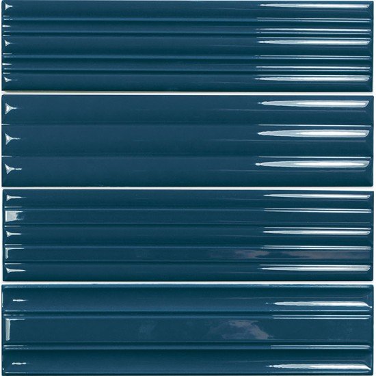 In Blue (Random Line Design) 3x12