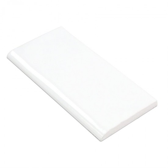 MASIA 3X6 BULLNOSE BLANCO