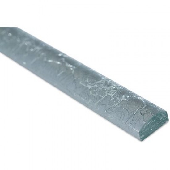 GLASS PENCIL SILVER DUST POLISHED