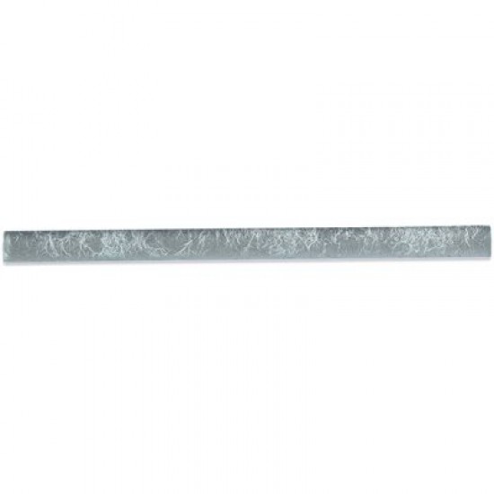 GLASS PENCIL SILVER DUST POLISHED