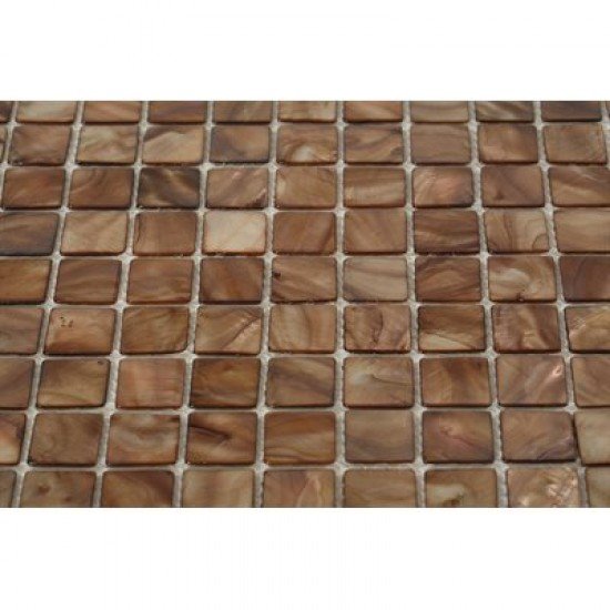 PEARL BROWN SHELL 1X1 SQUARES