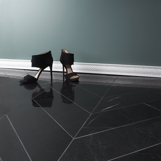 NERO MARQUINA 6X24 CHEVRON POLISHED