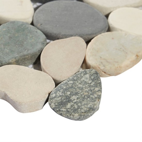 PEBBLESTONE RAJA AMPAT SLICED ROUND NATURAL STONE