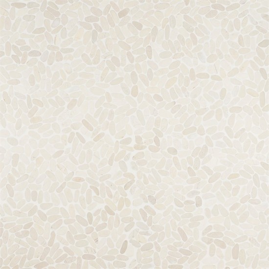 PEBBLESTONE LOVINA WHITE SLICED FLAT OVAL NATURAL STONE