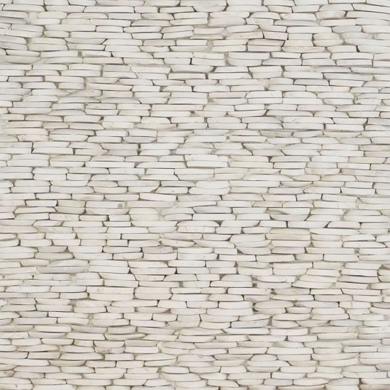 PEBBLESTONE LOVINA WHITE STACKED SLICED NATURAL STONE