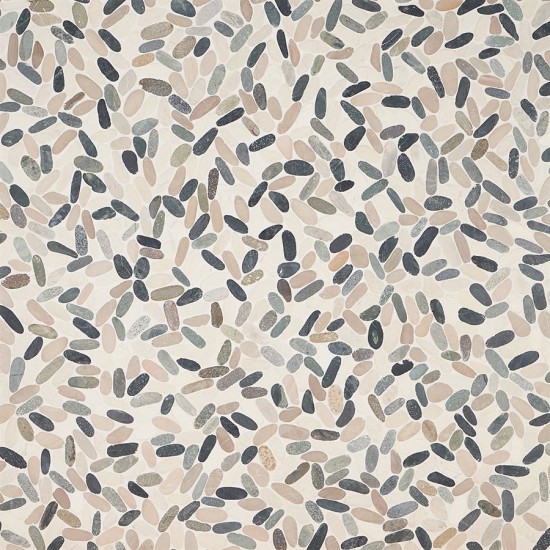 PEBBLESTONE RAJA AMPAT SLICED FLAT OVAL NATURAL STONE