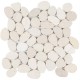 PEBBLESTONE LOVINA WHITE SLICED ROUND NATURAL STONE