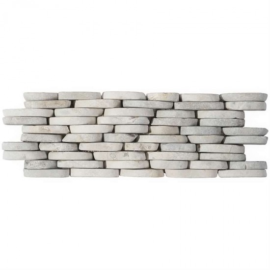 PEBBLESTONE PRAMBANAN GREY STACKED SLICED NATURAL STONE (.30 SQ.FT.)