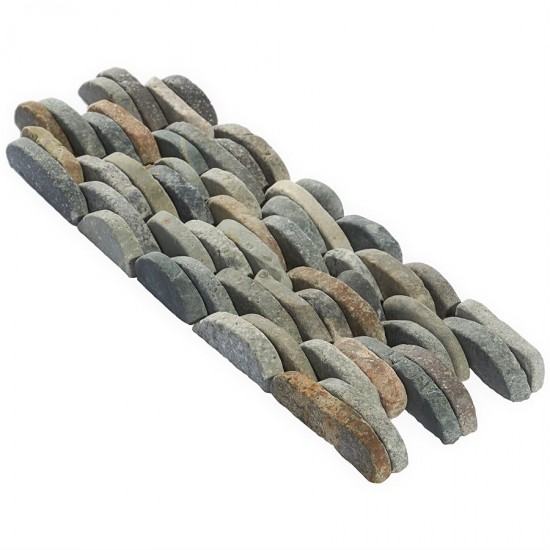 PEBBLESTONE SUMATRA STACKED SLICED NATURAL STONE