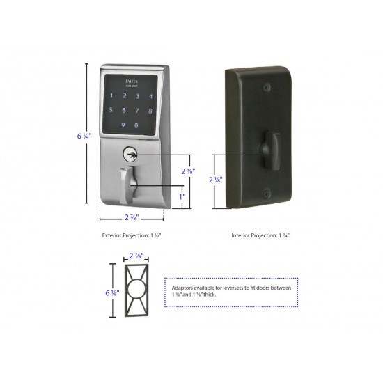 Emtek EMTouch Keypad Deadbolt Satin Nickel US15