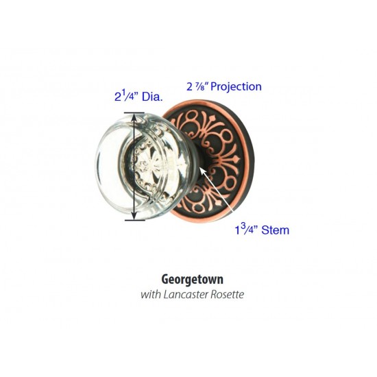 Emtek Georgetown Crystal Knob Satin Nickel US15