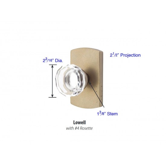 Emtek Lowell Crystal Knob Medium Bronze Patina MB