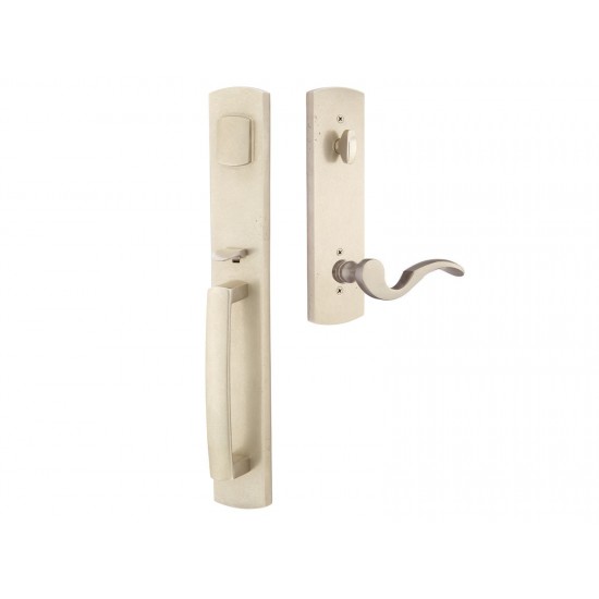 Emtek Brighton Tubular Entry Handleset Tumbled White Bronze TWB