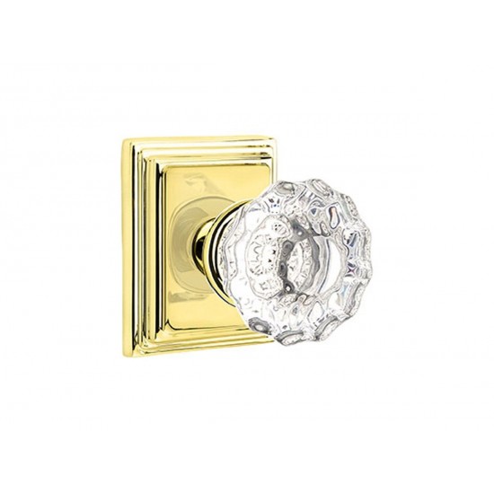 Emtek Astoria Clear Crystal Knob Polished Brass US3