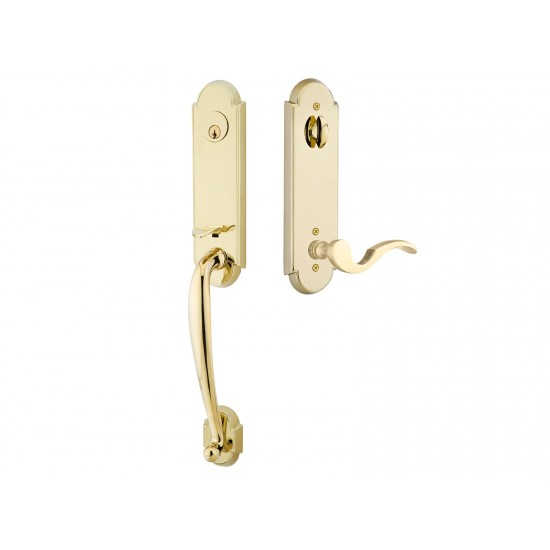 Emtek Charleston Mortise Entry Handleset Polished Brass US3