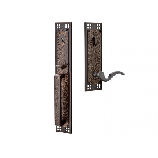 Emtek Craftsman Full Length Mortise Entry Handleset Oil Rubbed Bronze US10B