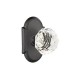 Emtek Diamond Crystal Knob Flat Black US19