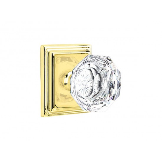 Emtek Diamond Crystal Knob Polished Brass US3