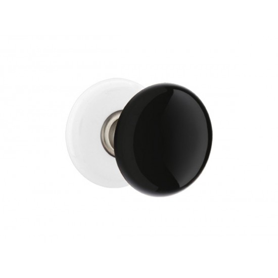 Emtek Ebony Porcelain Knob Pewter US15A