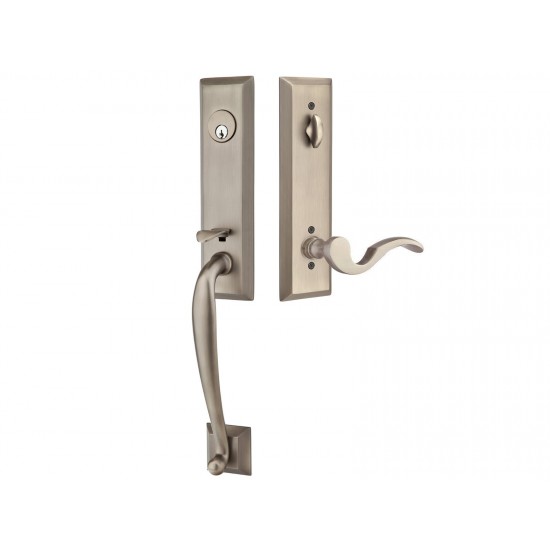 Emtek Harrison Mortise Entry Handleset Pewter US15A