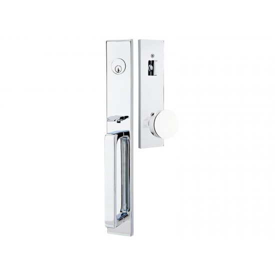 Emtek Lausanne Tubular Entry Handleset Polished Chrome US26