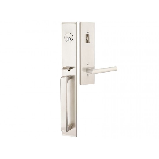 Emtek Lausanne Tubular Entry Handleset Satin Nickel US15