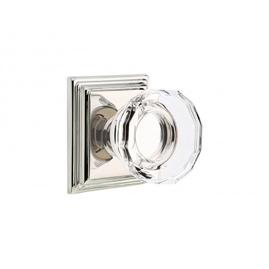 Emtek Lowell Crystal Knob Polished Nickel US14