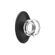 Emtek Lowell Crystal Knob Flat Black US19