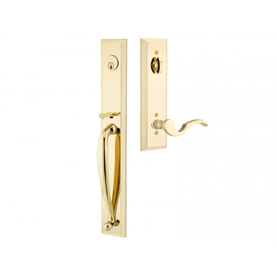 Emtek Middleton Mortise Entry Handleset Polished Brass US3