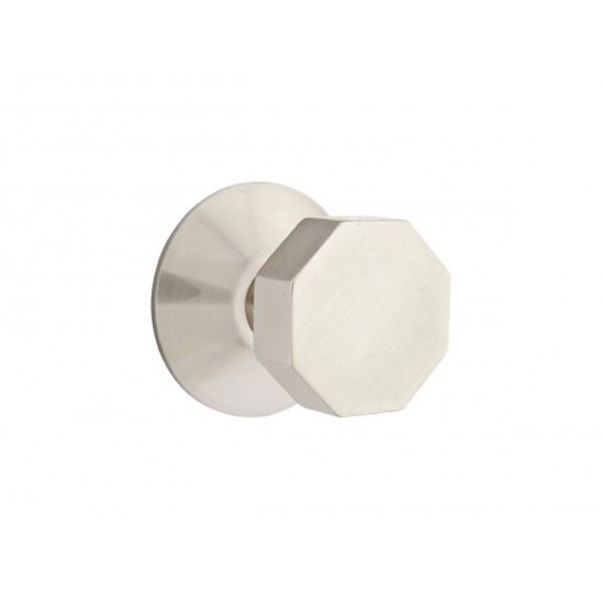 Emtek Octagon Brass Knob Satin Nickel US15